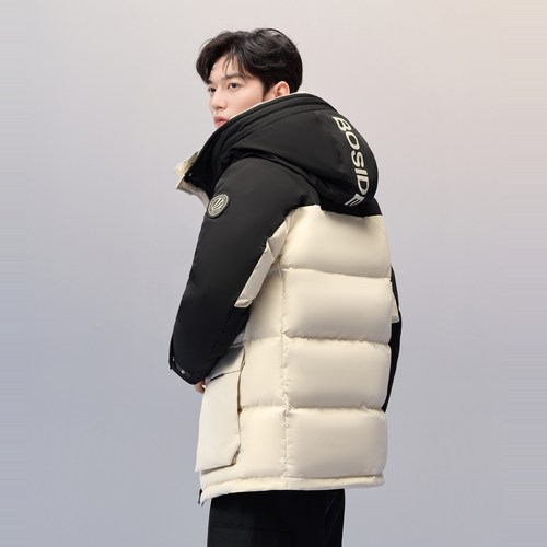 波司登奥莱冬季短款连帽加厚羽绒服男女同款连帽工装情侣防风保暖 - 图3