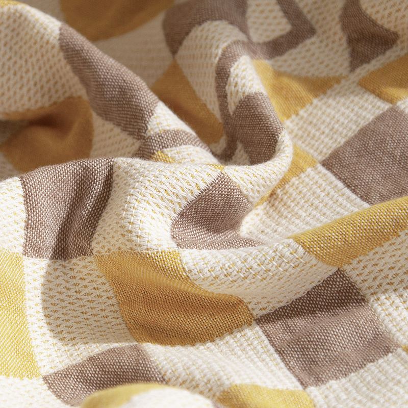 纯棉休闲毯子四层纱布毛巾被全棉单人沙发盖布空调被午休套罩巾