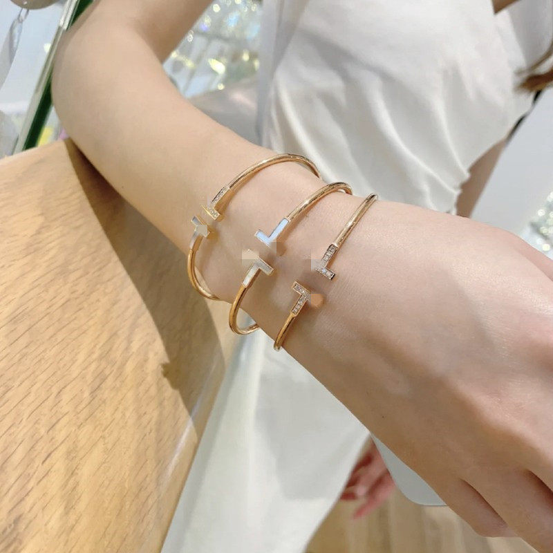 双t女开口纯银百搭款网红同款手镯 紫卡诺手镯