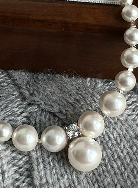 s925纯银施家强光珍珠渐变项链