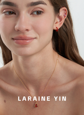 LARAINE YIN小众高级感红绿葫芦吊坠项链福禄锁骨链七夕礼物颈链