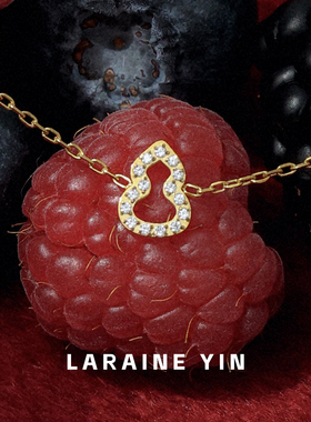 LARAINEYIN玫瑰金酒红葫芦项链手链女新中式简约百搭生日福禄礼物