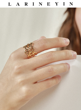 LARAINEYIN宽窄网红鼻子女戒指