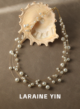 【买3免1】满天星多层珍珠项链轻奢choker礼物