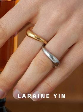 【买3免1】钛钢扭曲波浪戒指极简不规则设计叠戴吸睛小众风格指环