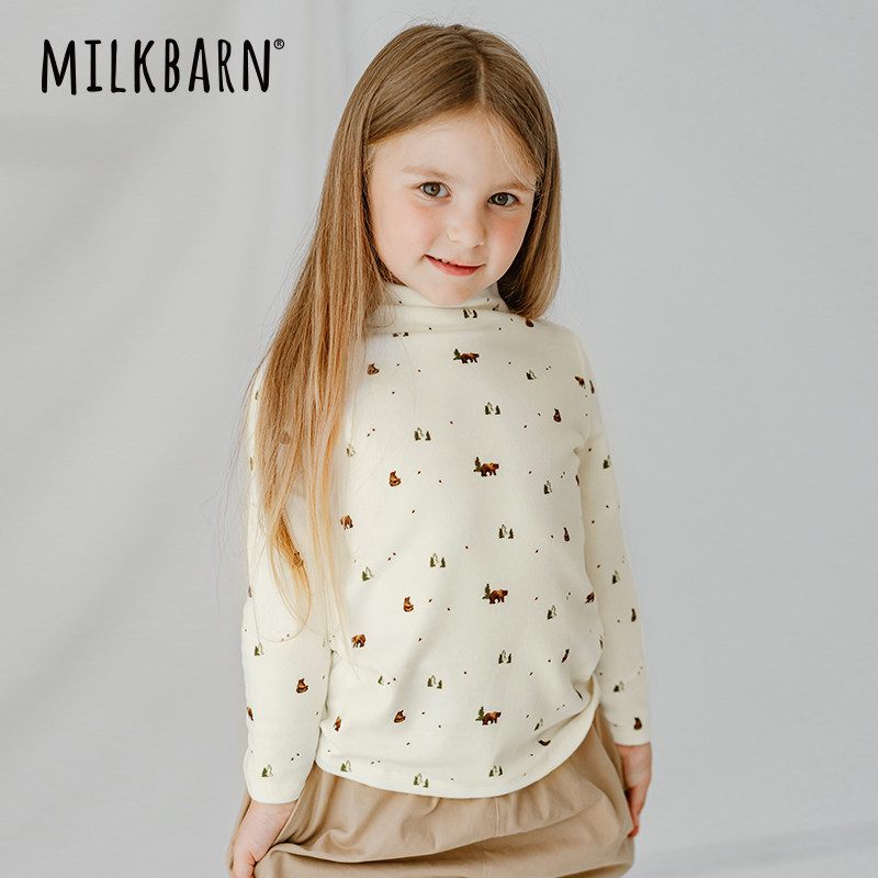 Milkbarn儿童秋冬德绒长袖上衣婴儿保暖上装宝宝打底衫,淘宝优惠券,粉丝福利购,淘宝优惠卷