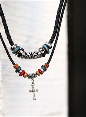 复古潮流船锚男士锁骨链高级感