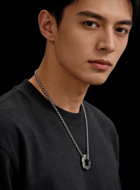 暗黑莫比乌斯环男士项链七夕礼物