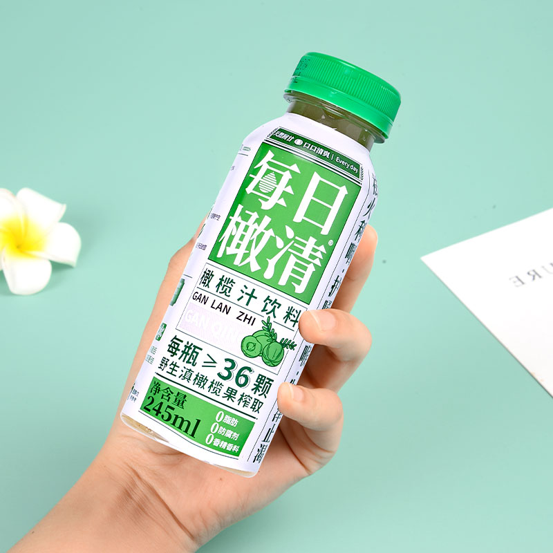 每日橄清橄榄汁245ml/瓶滇橄榄汁饮料油柑汁果汁余甘子瓶装油甘 - 图2