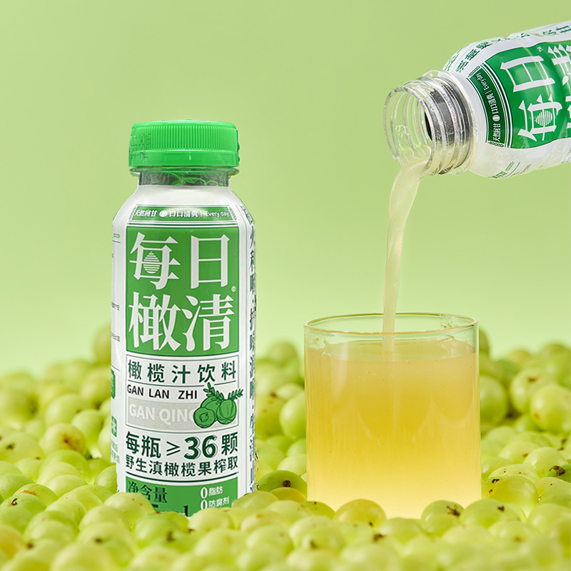 每日橄清橄榄汁245ml/瓶滇橄榄汁饮料油柑汁果汁余甘子瓶装油甘 - 图0