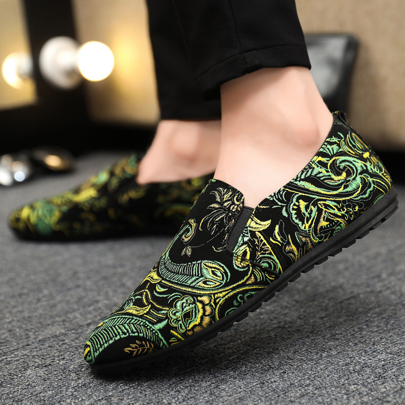 春季男士豆豆鞋男复古精神小伙一脚蹬懒人老北京帆布鞋男乐福鞋,淘宝优惠券,粉丝福利购,淘宝优惠卷