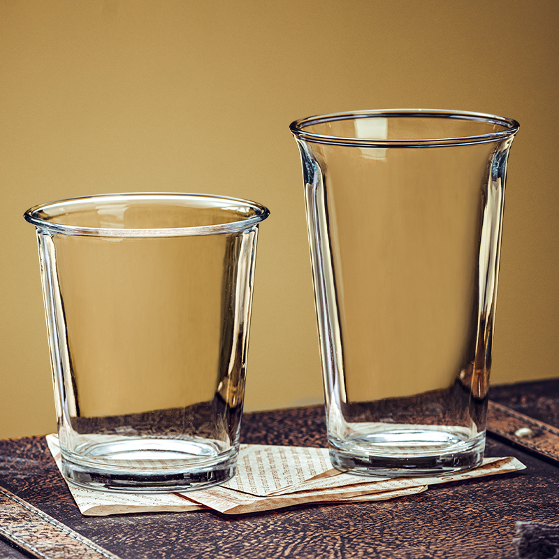 透明玻璃杯高颜值美式手冲咖啡杯子冷饮果汁杯加厚敞口饮品杯家用-图2