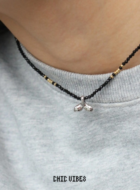 Jennie同款鲸鱼尾金色项链