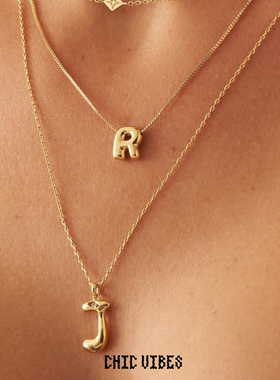 ChicVibes金色Mini光面泡泡项链