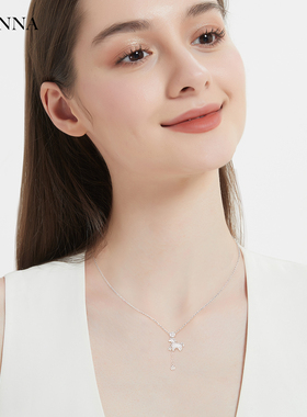 马上有钱纯银爆闪项链女可爱木马毛衣链闺蜜生日礼物原创2025新款