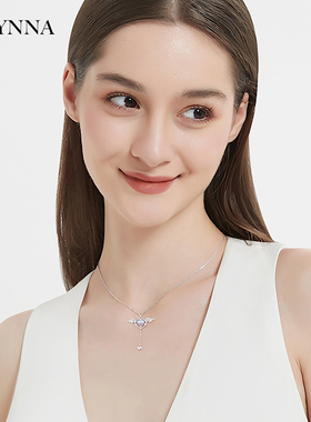 原创新款纯银丘比特之心爱心天使项链女轻奢小众轻奢女友新年礼物