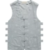 Mùa hè V-cổ nam vest gió quốc gia cotton và lanh Tang vest vai lanh tay áo Hanfu áo sơ mi cũ giải phóng mặt bằng - Áo vest cotton Áo vest cotton