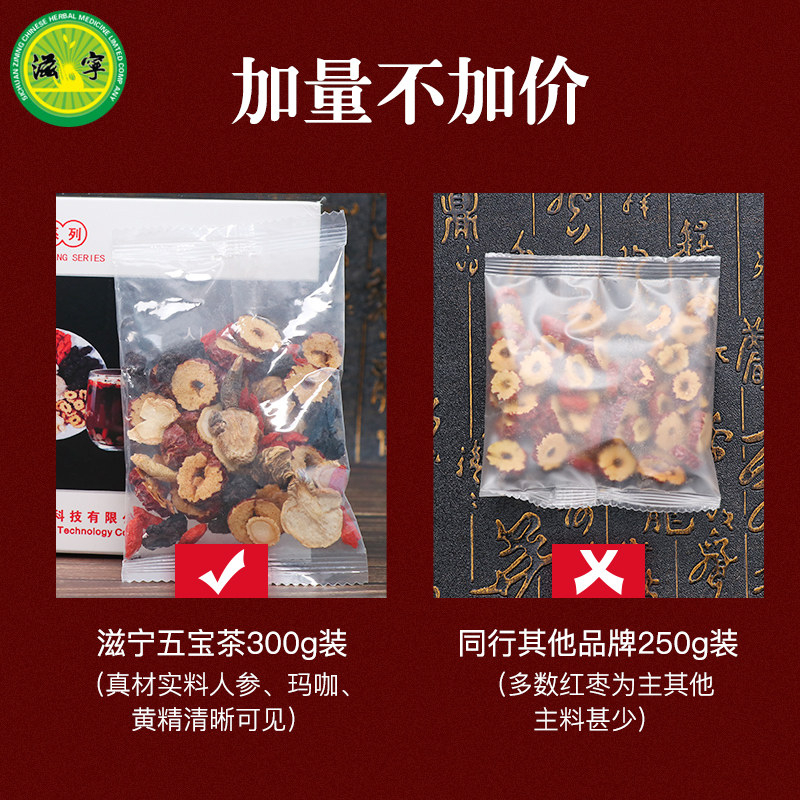 买1发2人参五宝红枣男人肾精枸杞茶 滋宁养生茶