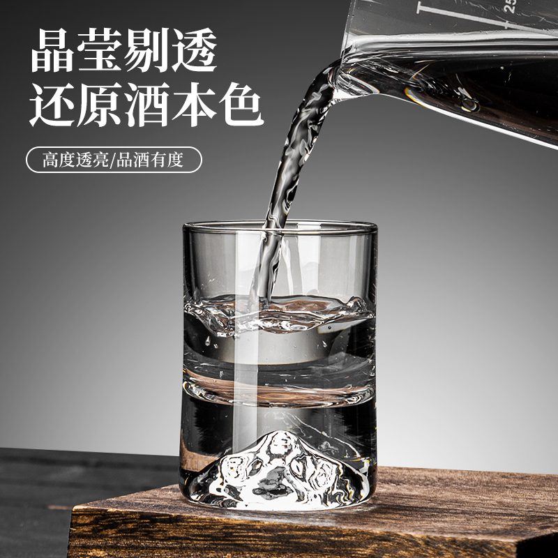 白酒杯套装轻奢家用二两高端酒具轻奢水晶玻璃100ml酒杯子分酒器-图2