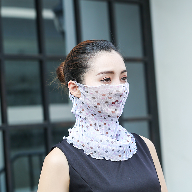 芮廷旗舰店丝巾夏季薄款百变护颈椎围巾女挂耳面纱防晒多功能脖套防紫外线3