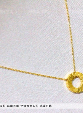 钛钢锁骨链女莫比乌斯鱼鳞项链