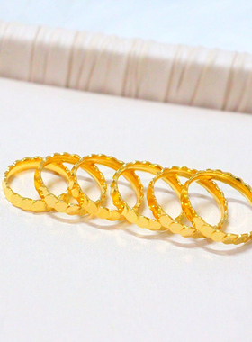 周家同款通用钛钢日韩鱼鳞戒指