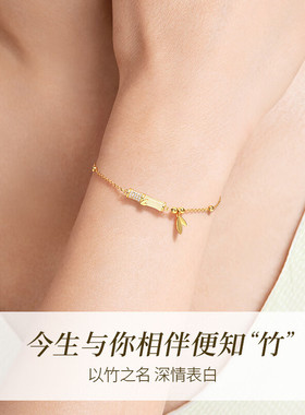 纪梵哲s925纯银有你竹够手链女古风新中式节节高升轻奢设计高级感