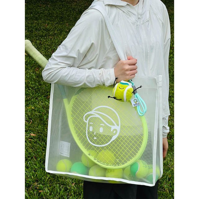 ຕາຫນ່າງ translucent breathable ຖົງກິລາ tote bag shoulder