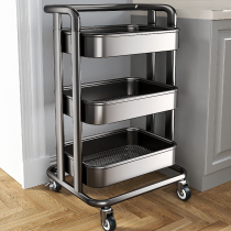 Canon hand kitchen shelve with floor multilayer small cart fruit and vegetable storage free of installation multifunctional vegetable storage rack