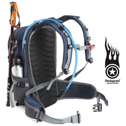 五角星户外耐磨防泼水男女徒步登山旅行双肩背包 - 图3