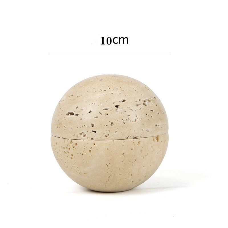 侘寂风米白洞天然大理石圆球香熏炉艾灸香炉瑜伽茶桌面样板间摆件,淘宝优惠券,粉丝福利购,淘宝优惠卷