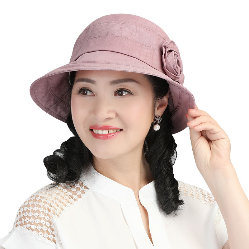 夏季中老年女帽大檐夏天遮阳帽防晒太阳帽中年妈妈帽奶奶老人布帽