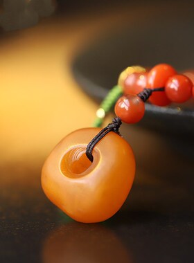 天然南红玛瑙佛珠5mm三圈手链原创DIY女款搭配蜜蜡平安扣吊坠简约