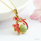 Natural Hetian Jade Jasper Pendant Fortune Dragon Play Bead Jade Necklace Women's Transfer Bead Women's Gift Blessing Necklace