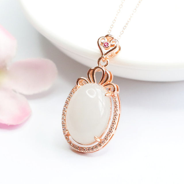 Natural Hetian Jade Pendant, Smoked Purple Pigeon Egg Jade Jewelry, High-end Ethnic Style Fashion Gift for Women