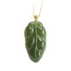 18K gold set with natural Hetian jade pendant Qingshui leaf jade necklace clavicle chain for women pure natural Qingshui material