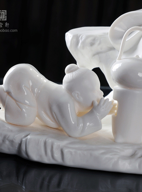 雅致茶圣陆羽会所工艺品德化白瓷