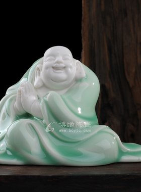 红釉摆件招财喜庆可爱风德化白瓷