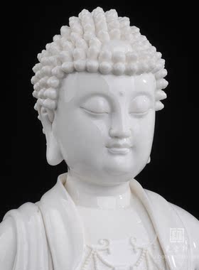 德化白瓷阿弥陀佛像陶瓷作品