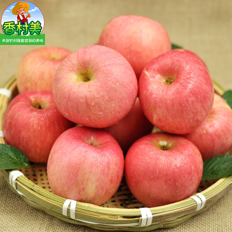 香村美旗舰店【正宗红富士】陕西苹果水果新鲜10斤当季一整箱大萍果平果脆批发2