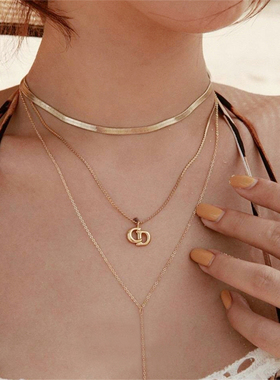 CHOKER钛钢包金不掉色项链