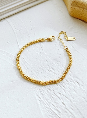 小众麻花链链条钛钢手链