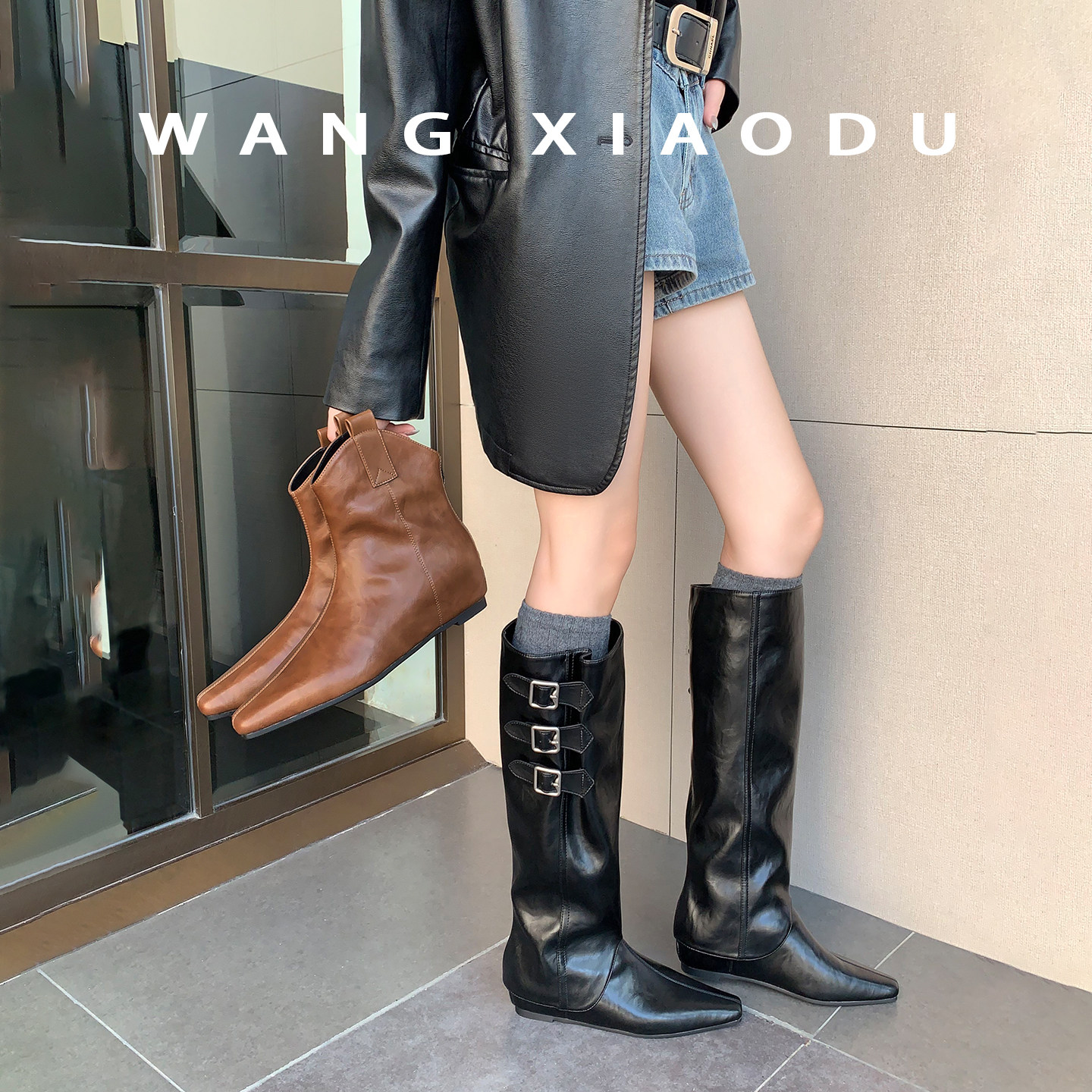 【王小毒】凡尔赛玫瑰●5cm内增高骑士靴女可拆卸两穿裤管长筒靴,淘宝优惠券,粉丝福利购,淘宝优惠卷