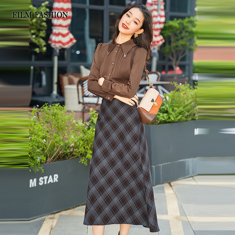 一电影一时装冬季新款特工衬衫女士法式洋气独特高级好看漂亮气质