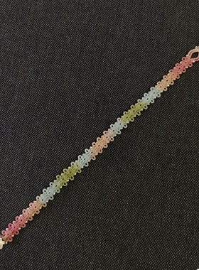 手工编织段染0.2腊线无尽夏手绳云卷云舒可定制女生闺蜜款手链