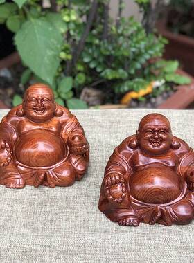 弥勒佛家居装饰风水红木雕刻