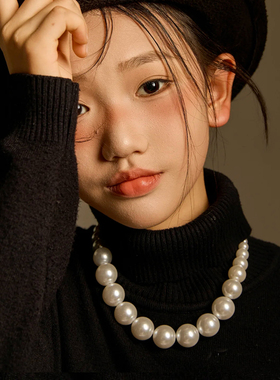 新款大珍珠项链女士锁骨链时尚复古高级感毛衣链子百搭颈链子531