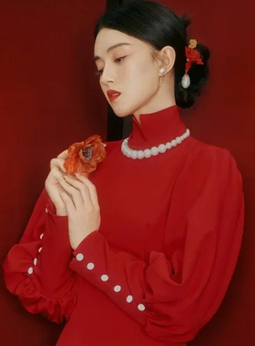 新款搭配旗袍珍珠项链女士复古