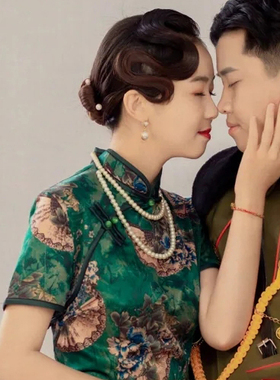 搭配旗袍多层珍珠项链