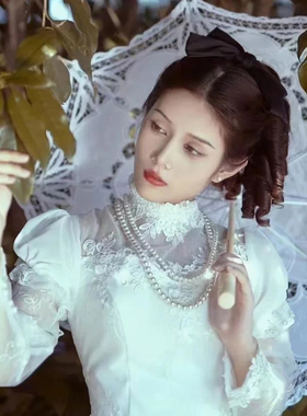 法式珍珠项链女款夏季多层中长款毛衣链子新款旗袍配饰品项饰1061